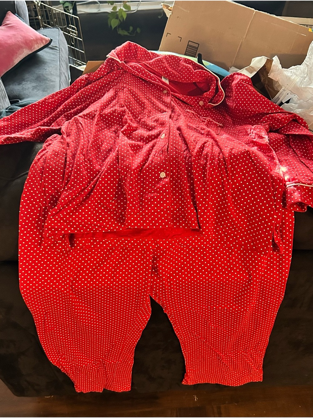 Old Navy Red Polka-Dot Pajamas